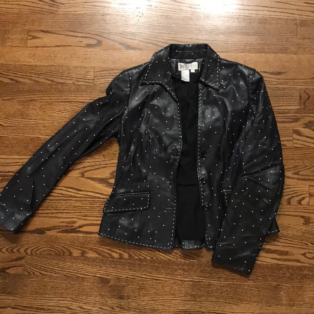 Worth supper soft spotted leather jacket
